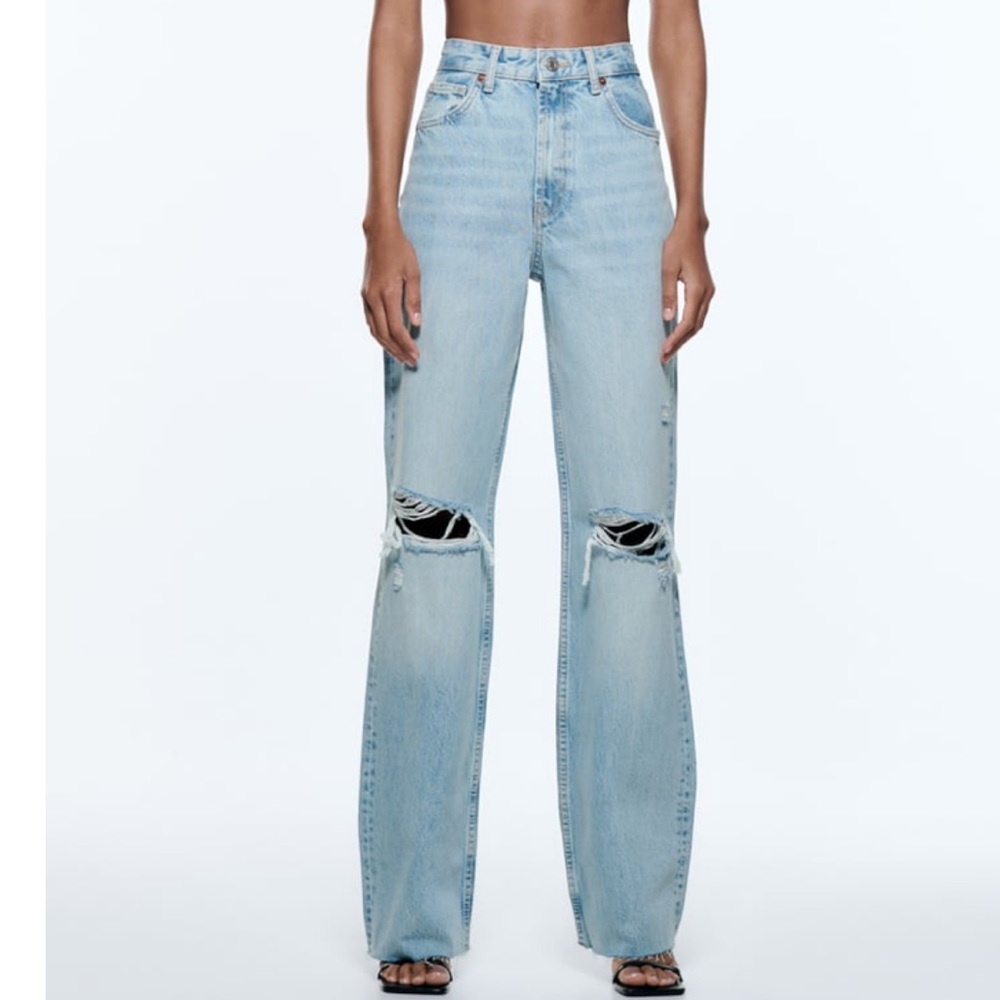 ZARA Wide Leg Hi Rise Jeans